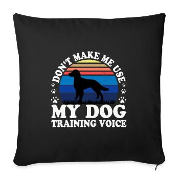 Britanny Dog Lover Silhouette Vintage Sunset - Housse de coussin décorative 45 x 45 cm - noir - Devant