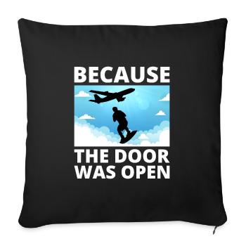 Skysurfing Skydiving Extreme Sport Skydiver Funny - Sofa pillowcase 17,3'' x 17,3'' (45 x 45 cm) - black - Front