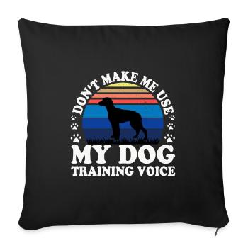 Chien Francais Tricolore Dog Silhouette Retro Sun - Sofa pillowcase 17,3'' x 17,3'' (45 x 45 cm) - black - Front