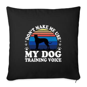 Cordoba Fighting Dog Lover Silhouette Retro Sunset - Sofa pillowcase 17,3'' x 17,3'' (45 x 45 cm) - black - Front