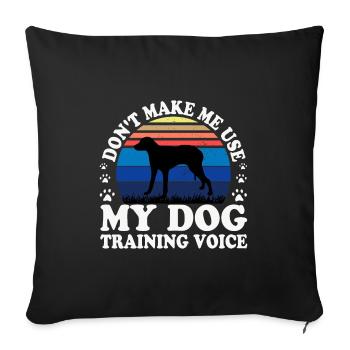 Chien Francais Blanc Et Orange Dog Silhouette - Sofa pillowcase 17,3'' x 17,3'' (45 x 45 cm) - black - Front