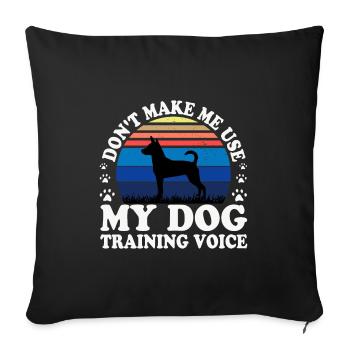 Decker Rat Terrier Dog Silhouette Retro Sunset - Housse de coussin décorative 45 x 45 cm - noir - Devant