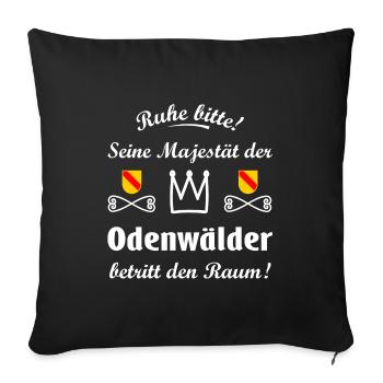 Majestät Odenwälder - Sofakissenbezug 45 x 45 cm - Schwarz - Vorne