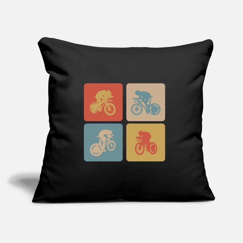 Conception de vélo de route Housse de coussin décorative 45 x 45 cm