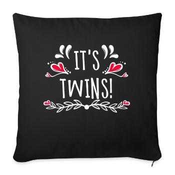 Mother Pregnant Family Statement Baby Belly Heart - Sofa pillowcase 17,3'' x 17,3'' (45 x 45 cm) - black - Front