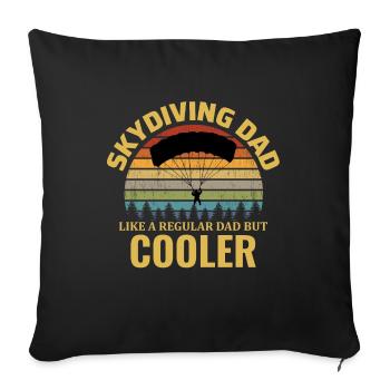 Skydiving Dad Extreme Sport Skydiver Fathers day - Sofa pillowcase 17,3'' x 17,3'' (45 x 45 cm) - black - Front