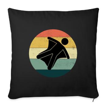Wingsuit flying Base Jumping Skydiving Wingsuiting - Sofa pillowcase 17,3'' x 17,3'' (45 x 45 cm) - black - Front