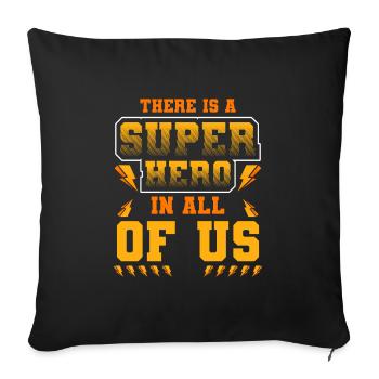 Les sauveteurs de la vie quotidienne aident les bandes dessinées - Housse de coussin décorative 45 x 45 cm - noir - Devant