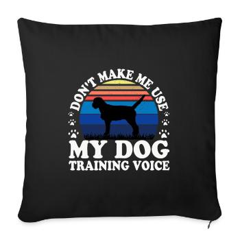 Griffon Fauve De Bretagne Dog Silhouette Retro - Sofa pillowcase 17,3'' x 17,3'' (45 x 45 cm) - black - Front