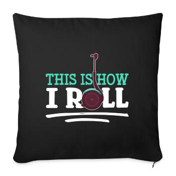 Segway Driver Driving Tours - Sofa pillowcase 17,3'' x 17,3'' (45 x 45 cm) - black - Front