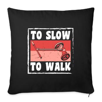 Roller Balance Tours - Sofa pillowcase 17,3'' x 17,3'' (45 x 45 cm) - black - Front