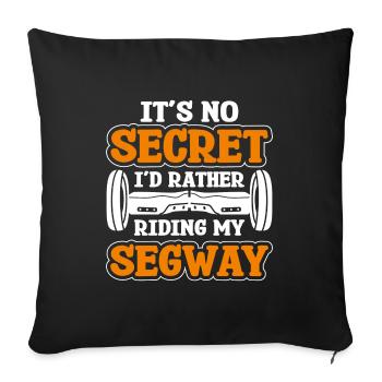 Segway Fun Vehicle Fashion Vehicle - Sofa pillowcase 17,3'' x 17,3'' (45 x 45 cm) - black - Front
