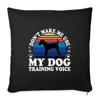 Irish Terrier Dog Lover Silhouette Vintage Sunset - Sofa pillowcase 17,3'' x 17,3'' (45 x 45 cm) - black - Front