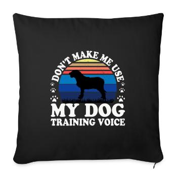 Istrian Coarse Haired Hound Dog Silhouette Retro - Sofa pillowcase 17,3'' x 17,3'' (45 x 45 cm) - black - Front