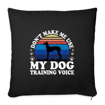 Ibizan Hound Dog Lover Silhouette Vintage Sunset - Sofa pillowcase 17,3'' x 17,3'' (45 x 45 cm) - black - Front