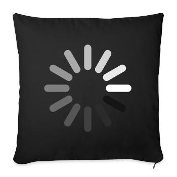 Icône de chargement (négatif) - Housse de coussin décorative 45 x 45 cm - noir - Devant