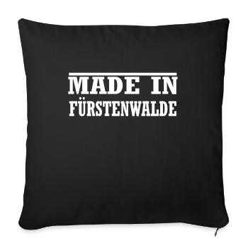 Fürstenwalde Spree - Sofakissenbezug 45 x 45 cm - Schwarz - Vorne