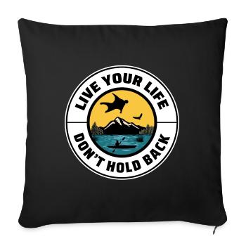Wingsuit flying Base Jumping Skydiving Wingsuiting - Sofa pillowcase 17,3'' x 17,3'' (45 x 45 cm) - black - Front