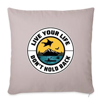 Wingsuit flying Base Jumping Skydiving Wingsuiting - Sofa pillowcase 17,3'' x 17,3'' (45 x 45 cm) - light taupe - Front