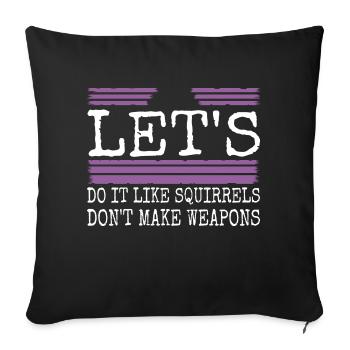 60s bird joke dove of peace funny quote green - Sofakissenbezug 45 x 45 cm - Schwarz - Vorne