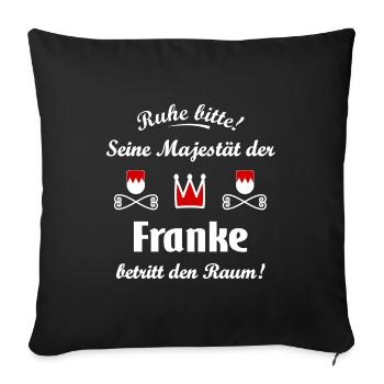 Zuhause im Frankenland - Sofakissenbezug 45 x 45 cm - Schwarz - Vorne