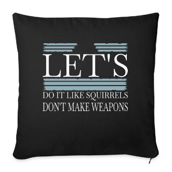 Happy Statement Pride Peace Fun Cool - Sofa pillowcase 17,3'' x 17,3'' (45 x 45 cm) - black - Front