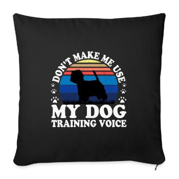 Westie Dog Lover Silhouette Vintage Sunset - Housse de coussin décorative 45 x 45 cm - noir - Devant