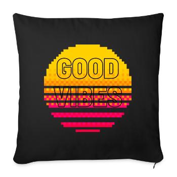 Positive attitude - Housse de coussin décorative 45 x 45 cm - noir - Devant