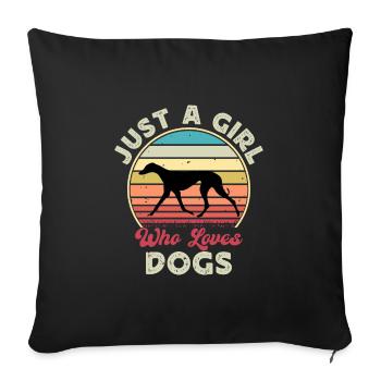 Azawakh Dog Lover Silhouette Vintage Sunset - Housse de coussin décorative 45 x 45 cm - noir - Devant