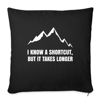 Funny sayings hiking statement hikers mountains - Sofa pillowcase 17,3'' x 17,3'' (45 x 45 cm) - black - Front