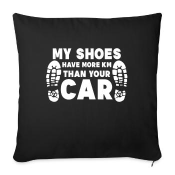 Nature Experience Hiking Hikers Cool Saying - Sofa pillowcase 17,3'' x 17,3'' (45 x 45 cm) - black - Front