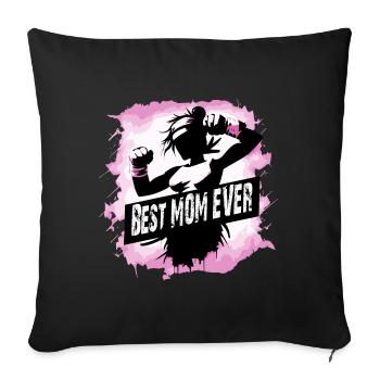 Mother, Mother's Day, Best Mom Ever - Sofa pillowcase 17,3'' x 17,3'' (45 x 45 cm) - black - Front