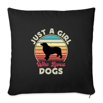 Berner Laufhund Dog Love Silhouette Vintage Sunset - Sofa pillowcase 17,3'' x 17,3'' (45 x 45 cm) - black - Front