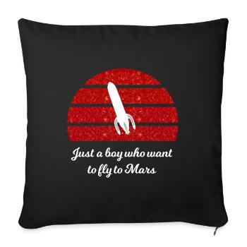 Le vol dans l’espace - Housse de coussin décorative 45 x 45 cm - noir - Devant