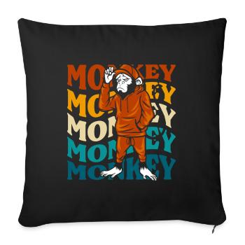 monkeys animal costumes children - Sofa pillowcase 17,3'' x 17,3'' (45 x 45 cm) - black - Front