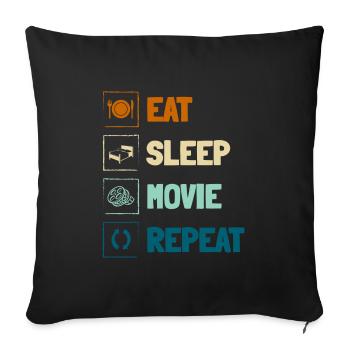 Filmstar Camera Staff Festival - Sofa pillowcase 17,3'' x 17,3'' (45 x 45 cm) - black - Front