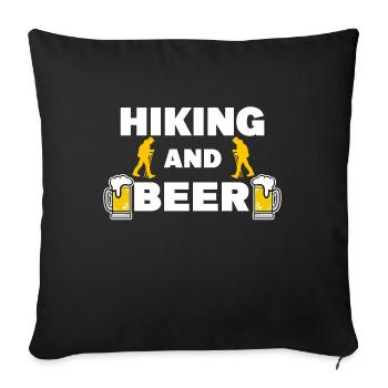 Mountain Hiking Hiker Hiking Statement Mountaineering - Sofa pillowcase 17,3'' x 17,3'' (45 x 45 cm) - black - Front