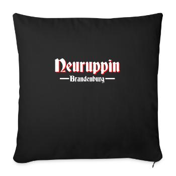 Neuruppin - Sofakissenbezug 45 x 45 cm - Schwarz - Vorne