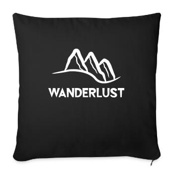 Berge Wandern Wanderer Statement Bergwanderung - Sofakissenbezug 45 x 45 cm - Schwarz - Vorne