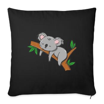 Koala bear Koala sleeping. Great for sleeping. - Sofa pillowcase 17,3'' x 17,3'' (45 x 45 cm) - black - Front