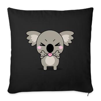 Joyeux koala ours koala - Housse de coussin décorative 45 x 45 cm - noir - Devant