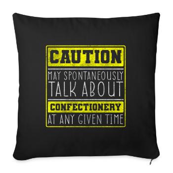 Pastry Chef Chocolate - Sofa pillowcase 17,3'' x 17,3'' (45 x 45 cm) - black - Front