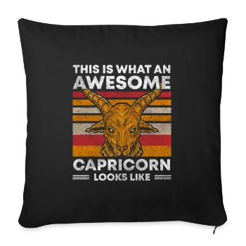 Zodiac sign characteristics Deity Vesta - Sofa pillowcase 17,3'' x 17,3'' (45 x 45 cm) - black - Front
