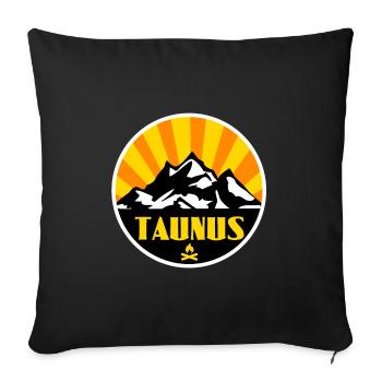 Taunus Sonnenstrahlen - Sofakissenbezug 45 x 45 cm - Schwarz - Vorne