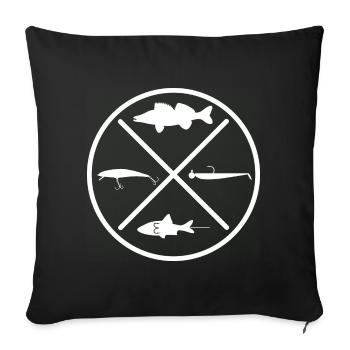 Zander - Sofa pillowcase 17,3'' x 17,3'' (45 x 45 cm) - black - Front