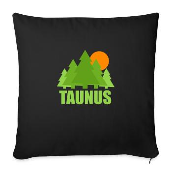 Taunus 08 - Sofakissenbezug 45 x 45 cm - Schwarz - Vorne