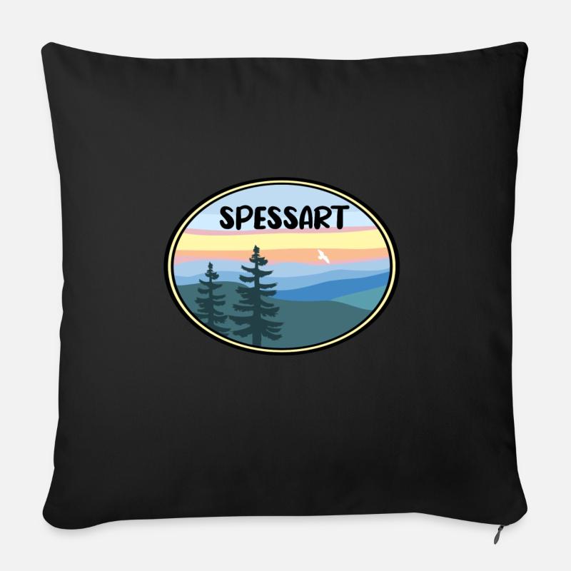 Spessart - Sofakissenbezug 45 x 45 cm - Schwarz