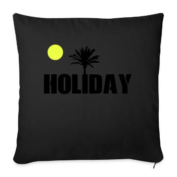 Holiday - Sofa pillowcase 17,3'' x 17,3'' (45 x 45 cm) - black - Front