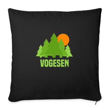 Vogesen - Sofakissenbezug 45 x 45 cm - Schwarz - Vorne