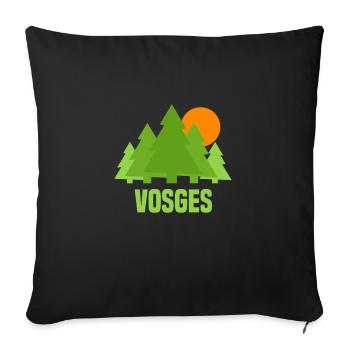 Vosges - Sofakissenbezug 45 x 45 cm - Schwarz - Vorne